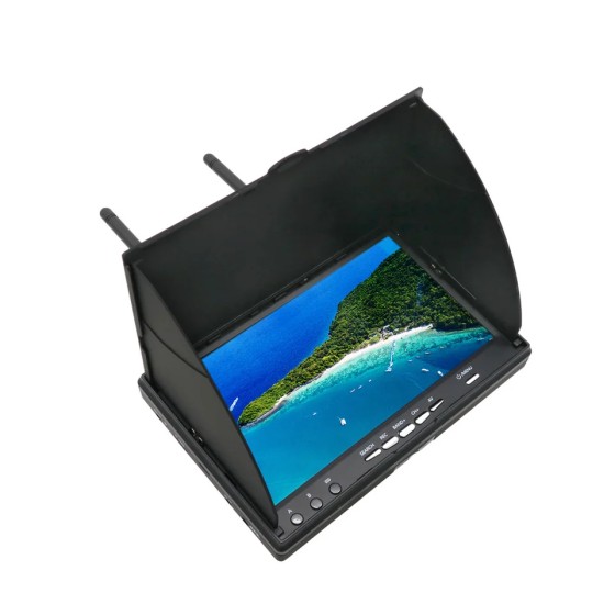 Original LCD5802D 7 Inch Monitor 800*480 Resolution 5.8G 40CH With DVR Built-in Battery for Video Multicopter RC FPV Parts